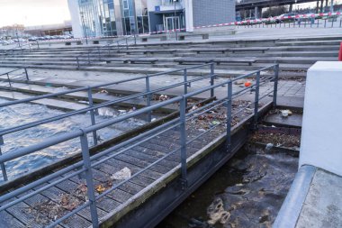 Kiel, Almanya. 5 Ocak, 2017. Kiel, sermaye Schleswig-Holstein, Kuzey Almanya, fırtına ön 