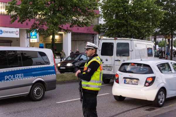 Kiel Alemania Junio 2017 Medidas Seguridad Controles Policiales Durante Kieler — Foto de Stock