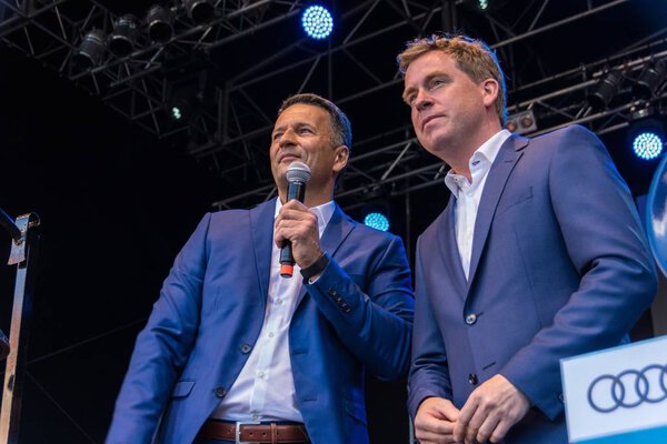 Kiel, Germany - June 17nd 2017: Impressions of the first Day of the Kieler Woche 2017 with the Grand Opening by famous German TV Host Kai Pflaume