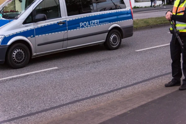 Киэл Германия Июня 2017 Меры Безопасности Полицейские Контроли Время Kieler — стоковое фото