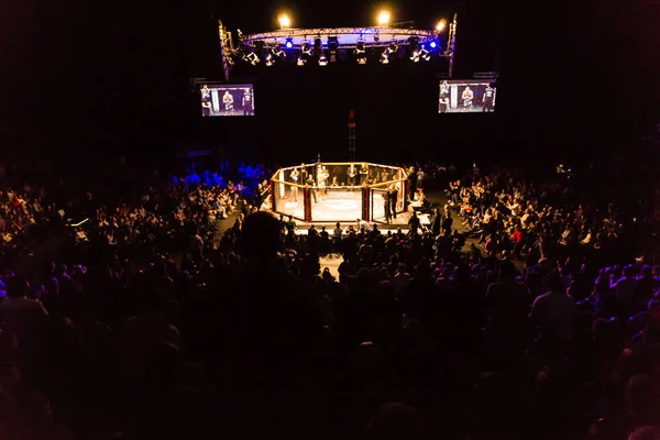 Hamburg, Almanya - 18 Kasım 2017: Artur Reis ve Poorya Zaheri biz aşk Mma 34 sırasında arasındaki mücadele 