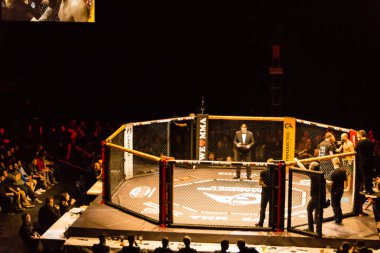 Hamburg, Almanya - 18 Kasım 2017: Sekizinci kavga sırasında biz aşk Mma 34 