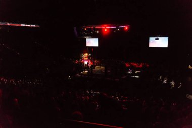 Hamburg, Almanya - 18 Kasım 2017: Alex Wiens ve Amir şah Bayat biz aşk Mma 34 sırasında arasındaki mücadele 