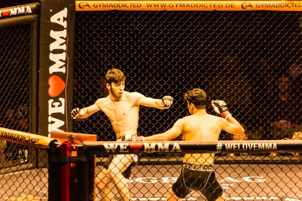 ハンブルク ドイツ 2017 Maysam Schafie と我々 Mma Ashab Elichanov との戦い — ストック写真