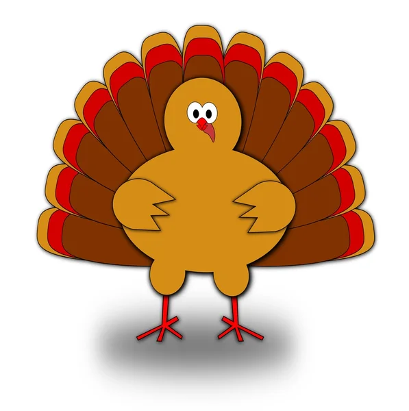 Thanksgiving Turkiet tecknad — Stockfoto