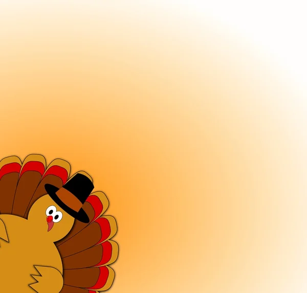 Карикатура на День благодарения с индейкой — стоковое фото