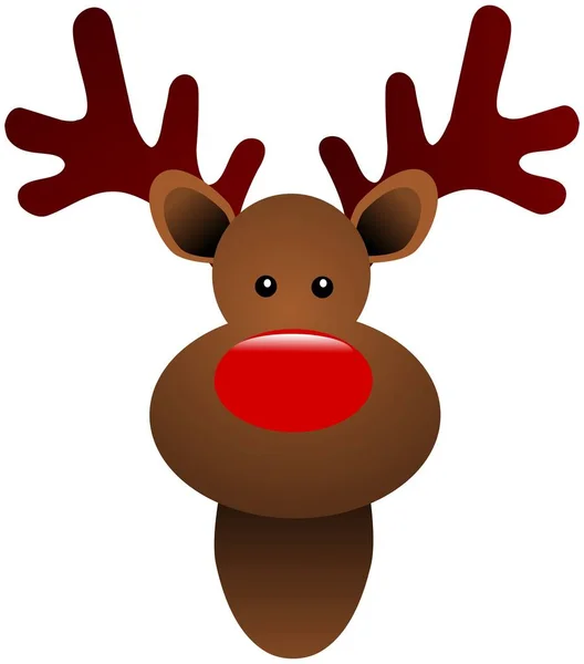 Cartone animato di renne di Natale — Foto Stock