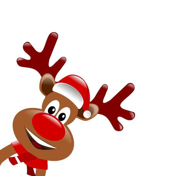 Weihnachtlicher Rentier-Cartoon — Stockfoto