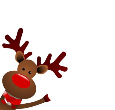 Noel reindeers bir eşarp ile