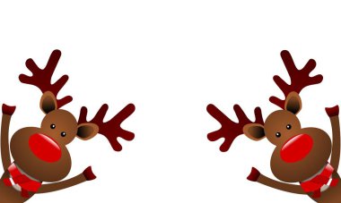 Noel reindeers bir eşarp ile