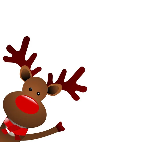 Рождественские олени с шарфом — стоковое фото