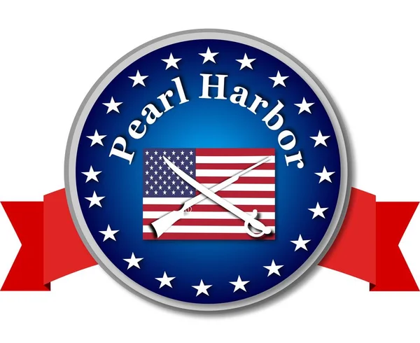 Pearl Harbor Remembrance, round banner — Stock Photo, Image