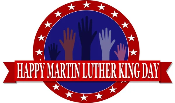 Bannière Martin Luther King Day avec illustration des mains — Photo