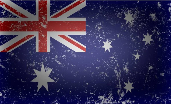 Гранж-австралийский флаг — стоковое фото