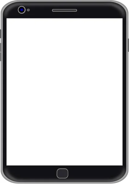 Schwarzes Tablet mit leerem Bildschirm — Stockvektor