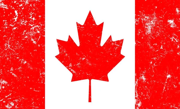 Винтажный флаг Канады — стоковое фото