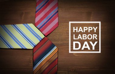 Mutlu İşçi Bayramı arka plan, bağları ahşap arka plan üzerinde