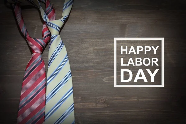 Mutlu İşçi Bayramı arka plan, bağları ahşap arka plan üzerinde