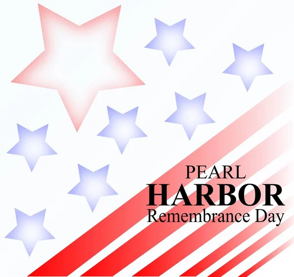 Ilustración vectorial de un fondo para el día del recuerdo de Pearl Harbor . — Archivo Imágenes Vectoriales