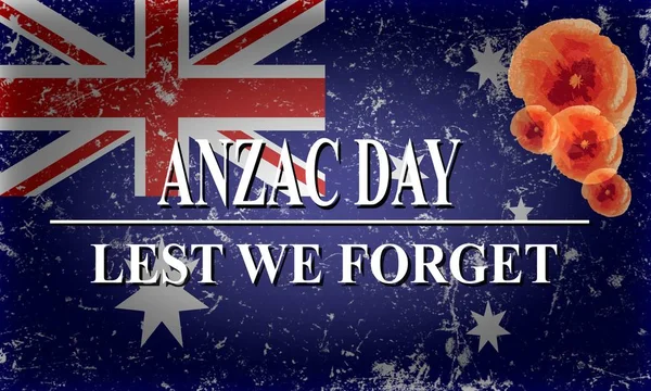 Иллюстрация Фона Дня Анзака Австралийским Флагом — стоковое фото