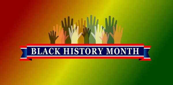 Mes Historia Negra African American History Celebrado Anual Febrero — Vector de stock