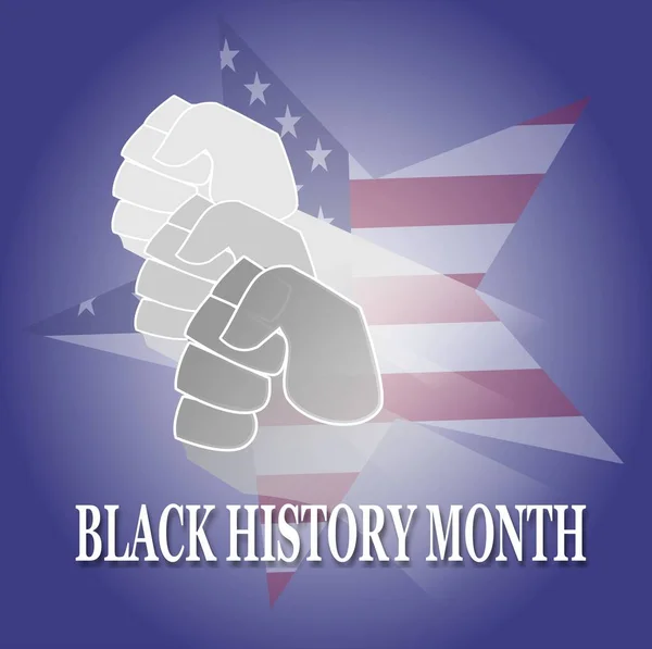 Mes Historia Negra African American History Celebrado Anual Febrero — Vector de stock