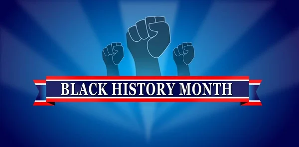 Mes Historia Negra African American History Celebrado Anual Febrero — Vector de stock