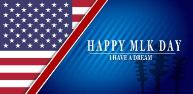 Mlk günü kutlu olsun. İçinde ABD bayrağı ile yıldız