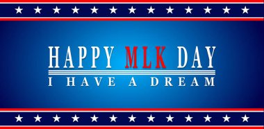 Mlk günü kutlu olsun. İçinde ABD bayrağı ile yıldız