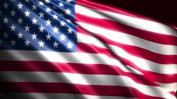 アメリカ国旗の背景 3Dアニメーション — ストック動画