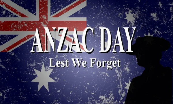 Anzac Day Lest Forget Illustration — Stock Photo, Image