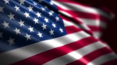 Usa bayrağı arkaplan, 3d canlandırma.