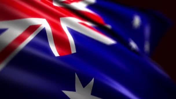 Fondo Bandera Austaralia Animación — Vídeos de Stock
