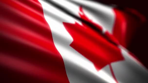 加拿大国旗背景 3D动画 — 图库视频影像