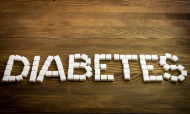 Diyabet şeker küpleri ile yazılı