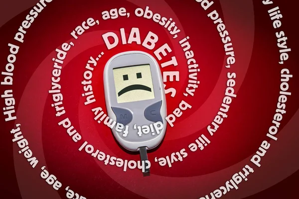 Diabetes symptomen spiraal — Stockfoto