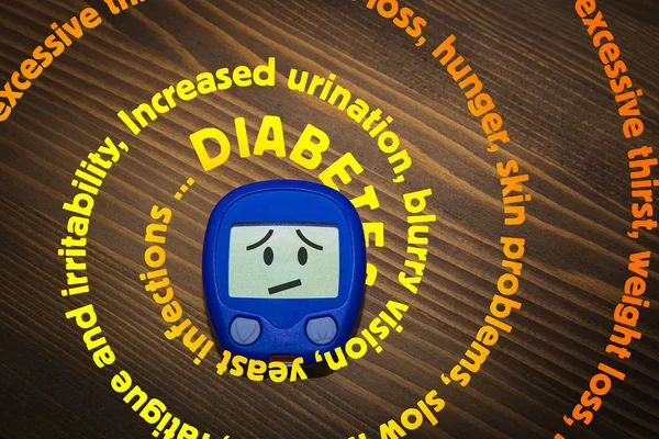 Sintomas de diabetes espiral — Fotografia de Stock
