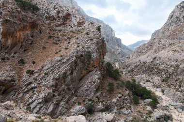 Kourtaliotiko Gorge. Yunanistan Crete.