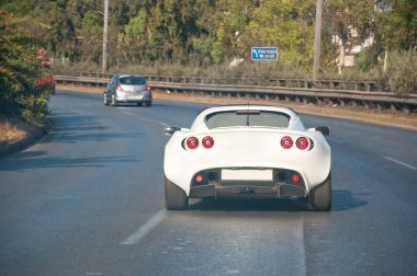 Atina-Ağustos 1: Retro Lotus araba Ağustos karayolu üzerinde 1,2013 Atina, Yunanistan