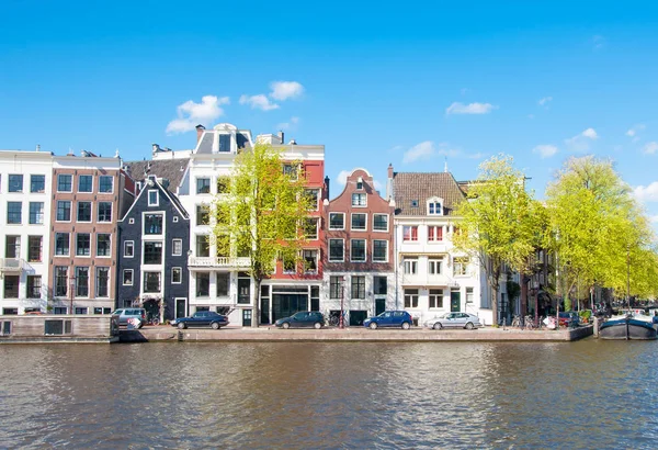 Panoráma Města Amsterdamu Brzy Jaře Během Slunného Dne Nizozemsko — Stock fotografie