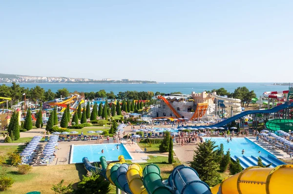 Gelendzhik Ryssland Augusti Panorama Zolotaya Buhta Vattenparken Gelendzhik Semesterort Augusti — Stockfoto