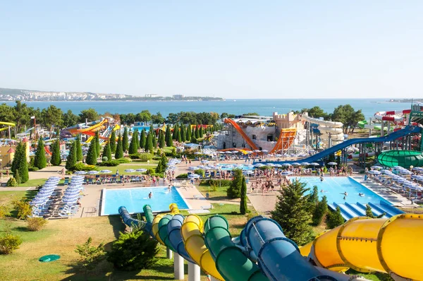 Gelendzhik Rússia Agosto Vista Panorâmica Parque Aquático Zolotaya Buhta Gelendzhik — Fotografia de Stock