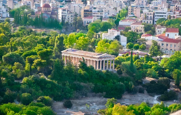 Temple Hephaestus Ancient Agora Seen Areopagus Athens Greece — Stock Photo, Image