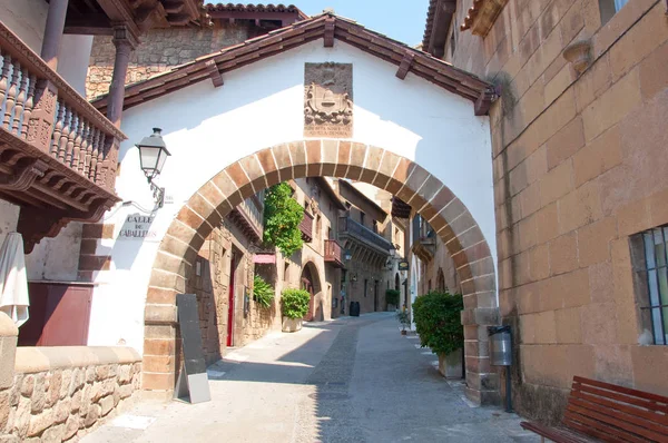 Barcellona Luglio Poble Espanyol Città Spagnola Mezzogiorno Del Luglio 2012 — Foto Stock