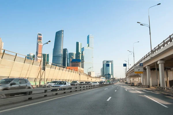 Moscow Russia April 2017 Third Ring Road Moscow International Business — Stock Photo, Image