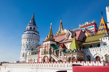 Moskova, Rusya renkli mimarisi ile Izmailovsky Kremlin.