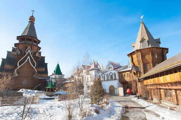 Moscow Russia March 2018 Inner Yard Izmailovo Kremlin Rich Medieval — Stock Photo, Image