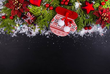 Noel dekorasyon kenarlık