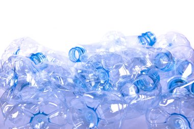 Plastik şişeler geri dönüşüm arkaplanı kavramı