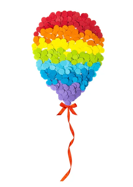 Воздушный шар, конфетти — стоковое фото